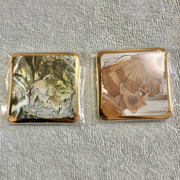 鬼滅の刃 dining ダイニング お楽しみくじ スクエア缶バッジ 我妻善逸 2点