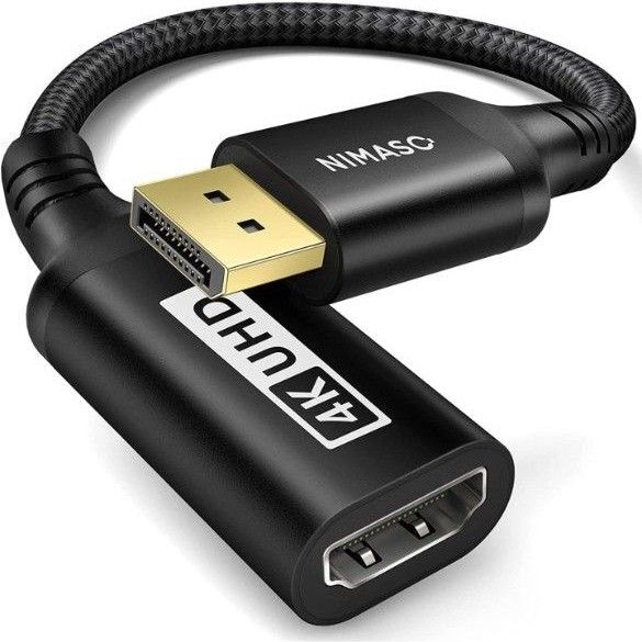 NIMASO Displayport HDMI 変換アダプター 4K対応 オス・メス NAD21F249