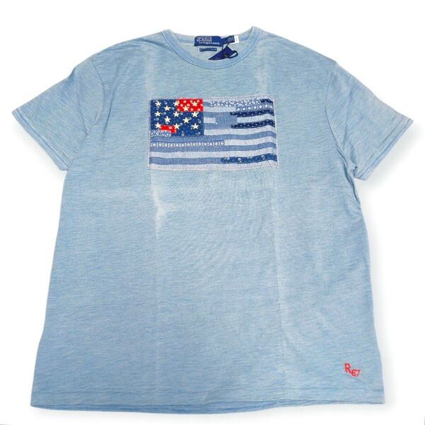 【新品タグ付き】POLO RALPH LAUREN ポロラルフローレン インディゴ 藍染め フラッグ パッチワーク L RRL