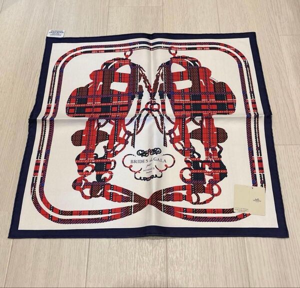 エルメス HERMES スカーフ シルク ガヴロッシュ ブリッドドゥガラ タータン