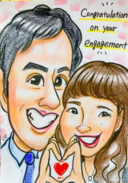 プレゼント似顔絵オーダー受付中!!!ウェディング・誕生日・還暦