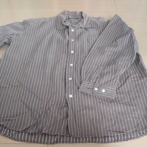 レノマ メンズ ドット柄シャツ ブラウン