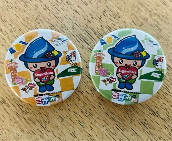 2種 缶バッジ さがみん ゆるキャラ