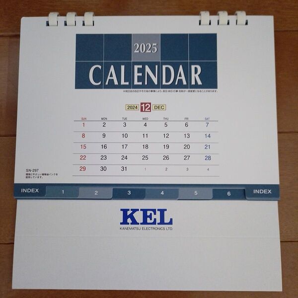 KEL 2025年卓上カレンダー 2026年3月まで