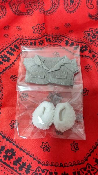 10cmぬい用 ジャケット ボアスリッポン セット