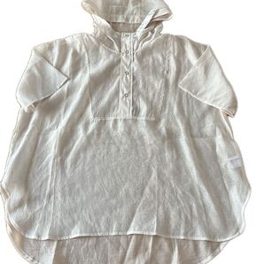 RIVIETTA 半袖 アノラックパーカー 白 Lサイズ