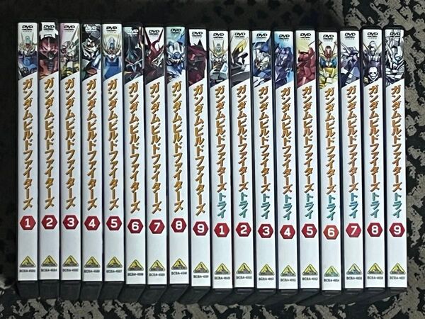 DVD ガンダムビルドファイターズ 全9巻 + ガンダムビルドファイターズトライ 全9巻セット 全巻カード付き セル版