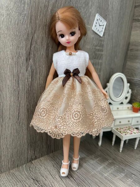 リカちゃん ブライス ハンドメイド服 ワンピースA 155