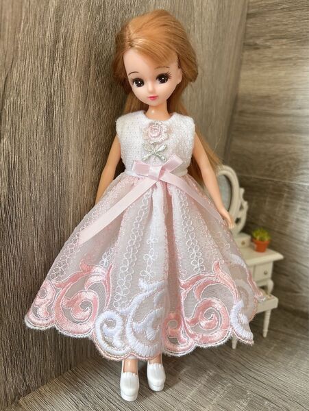 リカちゃん ブライス ハンドメイド服 ワンピースA 145