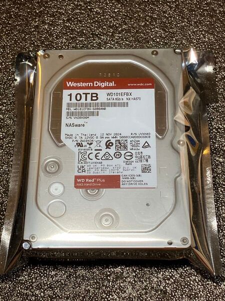WD 10TB Red WD101EFBX 2024年製 NAS HDD ハードディスク 3.5インチ SATA