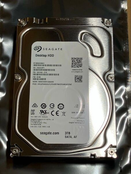 3TB Seagate デスクトップ HDD ST3000DM001 CC46 ハードディスク 3.5インチ SATA