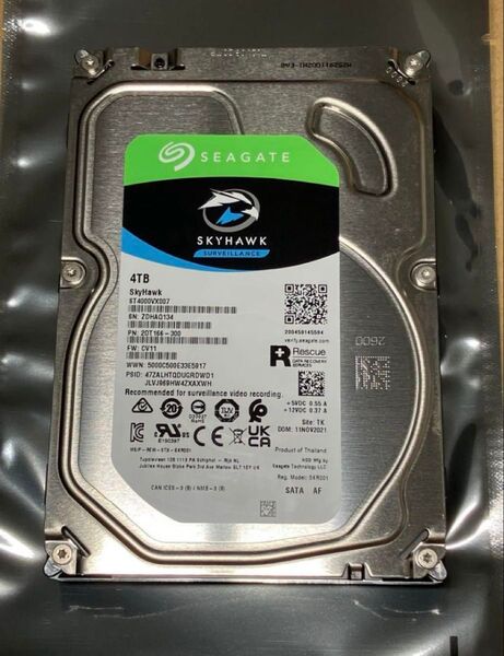 Seagate SKYHAWK 4TB 監視カメラ ビデオ ハードディスク