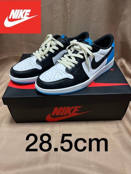 Nike Air Jordan 1 Low OG "Black and Dark Powder Blue/UNC"