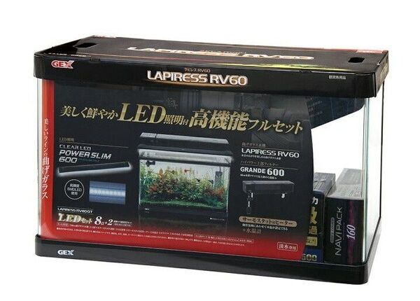 【新品】GEX ラピレスRV60GT LEDセット 60cm水槽セット