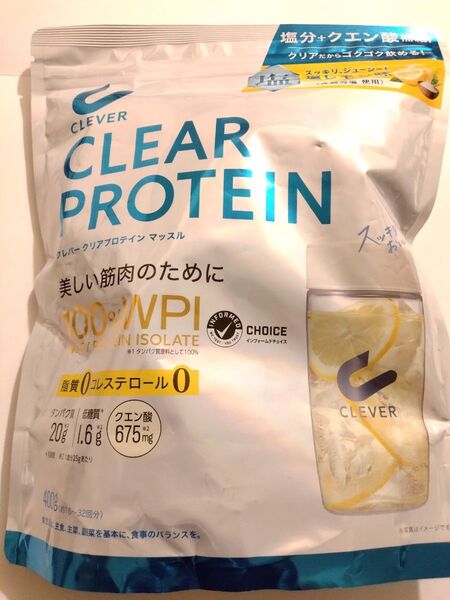【新品】CLEVER CLEAR PROTEIN マッスル 400g 塩レモン味