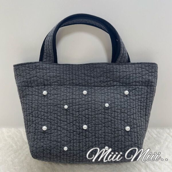 【GW限定価格】パール付きヌビバッグ ヌビトート トートバッグ ハンドメイド