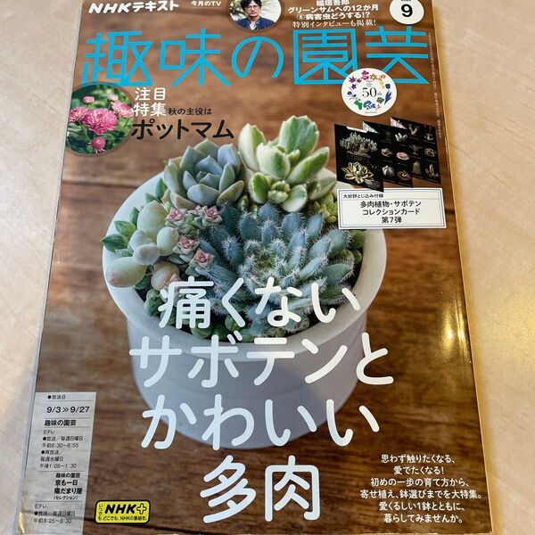 NHK 趣味の園芸 2023年9月号 (NHK出版) サボテン 多肉植物 多肉 育て方