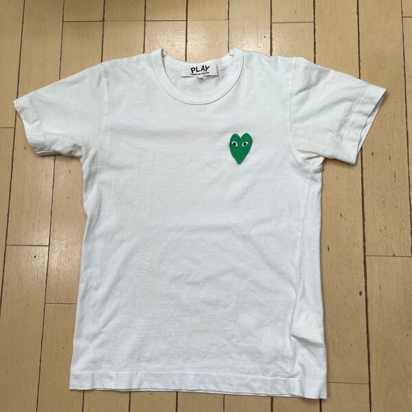 コムデギャルソン PLAY 半袖 Tシャツ ホワイト 白 Mサイズ