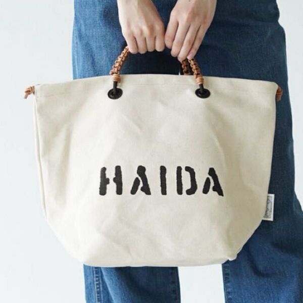 最終値下げ HAIDA ハイダ キャンバス トートバッグ トゥヒル コレクション Mサイズ ナチュラル 2WAY