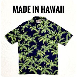 アロハシャツ ハワイ製 ハワイアン半袖シャツ ココナッツボタン SURF KALAHEO