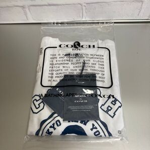 【未使用】【タグ付】【レア】コーチ/アベイシングエイプ/コラボ/tシャツ/Lサイズ /白
