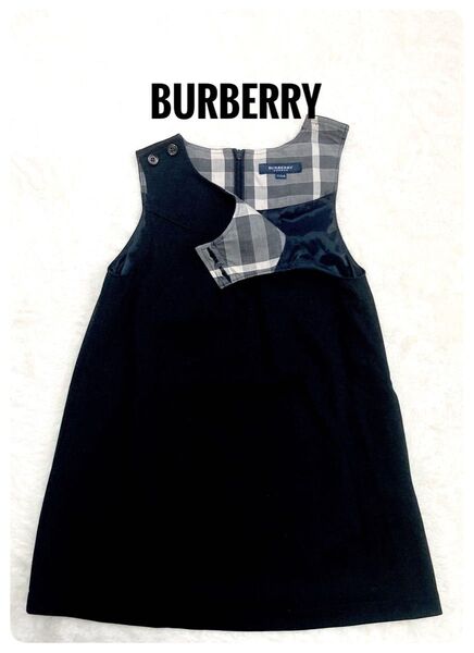 極美品 BURBERRY LONDON バーバリーロンドンノースリーブワンピース サイズ 110