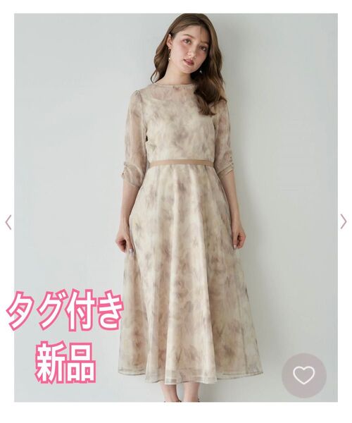 【Noela渡辺梨加コラボ】メッシュ花柄ワンピース 新品未使用 Mサイズ