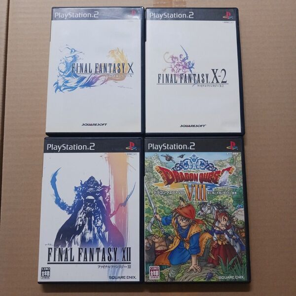PS2 FINAL FANTASY ファイナルファンタジー X X-2 XII ドラゴンクエストⅧ 4本セット プレステ2 FF