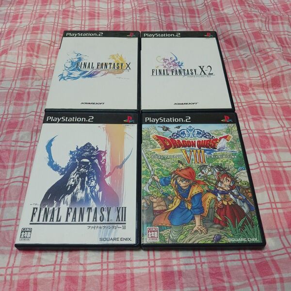 PS2 FINAL FANTASY ファイナルファンタジー X X-2 XII ドラゴンクエストⅧ 4本セット プレステ2 FF