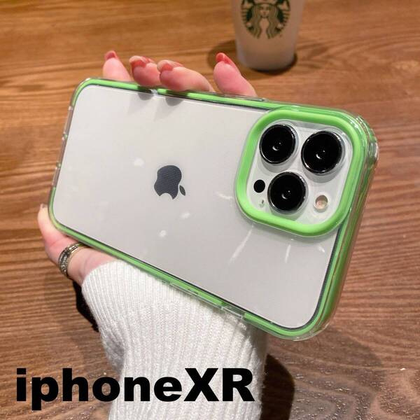 iphoneXRケース カーバー TPU 可愛い お洒落 韓国 緑 グリーン 軽量 ケース 耐衝撃790