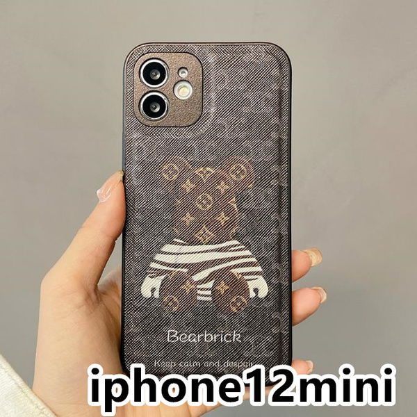 iphone12miniケース カーバー TPU 可愛い 熊 お洒落 韓国 軽量 ケース 耐衝撃 高品質 ブラウン23