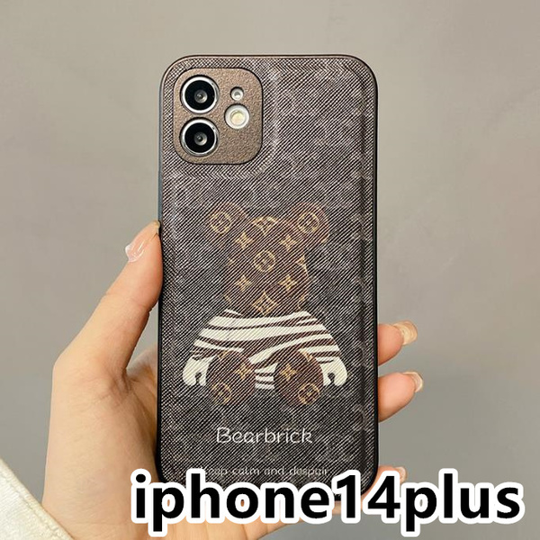 iphone14plusケース カーバー TPU 可愛い 熊 お洒落 韓国 軽量 ケース 耐衝撃 高品質 ブラウン27