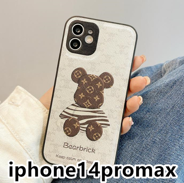 iphone14promaxケース カーバー TPU 可愛い 熊 お洒落 韓国 軽量 ケース 耐衝撃 高品質 ホワイト15