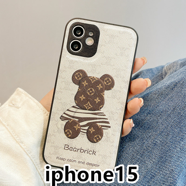 iphone15ケース TPU 可愛い 熊 お洒落 韓国 軽量 ケース 耐衝撃 高品質 ホワイト13