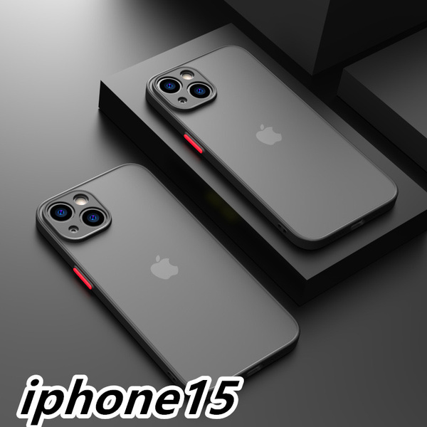 iphone15ケース カーバー TPU 可愛い お洒落 韓国 マット ブラック 黒 軽量 ケース 耐衝撃 高品質295