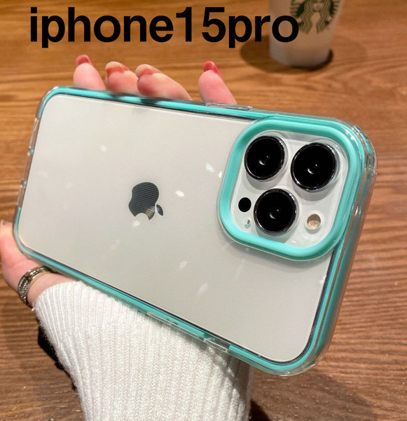 iphone15proケース カーバー TPU 可愛い おしゃれ ブルー 軽量 ケース 耐衝撃 6