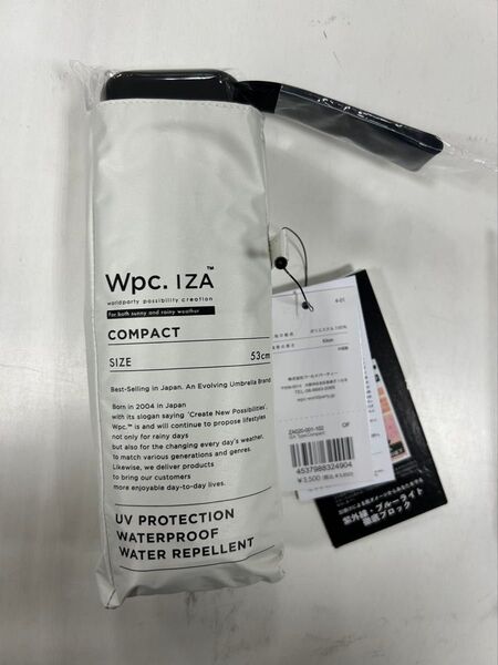 Wpc. 折りたたみ傘 日傘 晴雨兼用 IZA(イーザ) コンパクト 53cm 手開き式 遮光率100% UVカット率100%