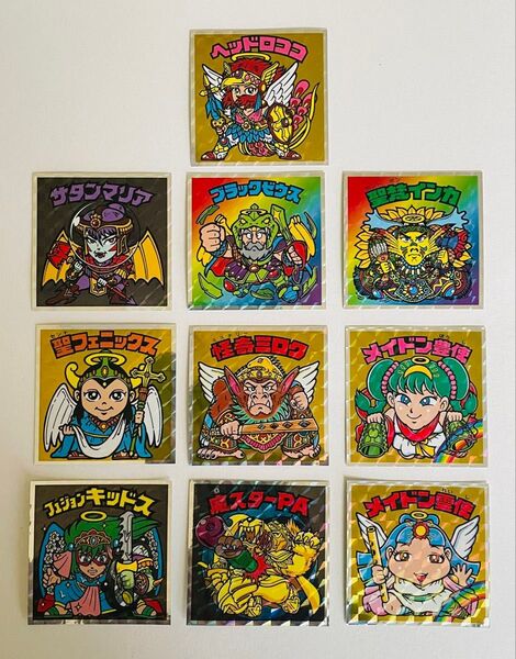 ★10枚セット★40thヘッドだらけのビックリマンチョコ★ヘッドロココ、ブラックゼウスなど★40周年★他検 キラ アイス シール