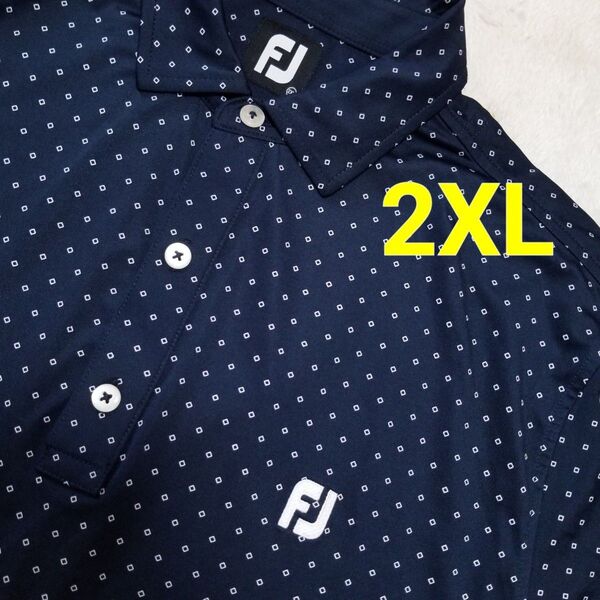 FJフットジョイ総柄ポロシャツ 2XL 春夏モデル