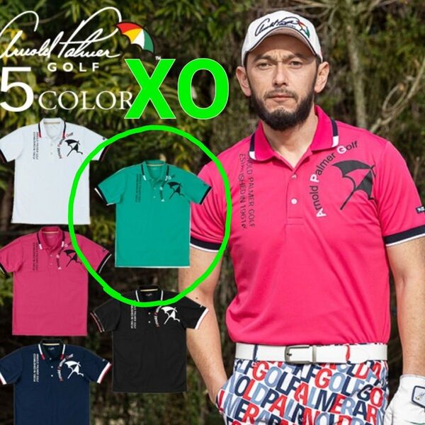 アーノルドパーマー(arnold palmer) ゴルフウェア ポロシャツ 半袖 ベーシックロゴ 【2023年春夏モデル】