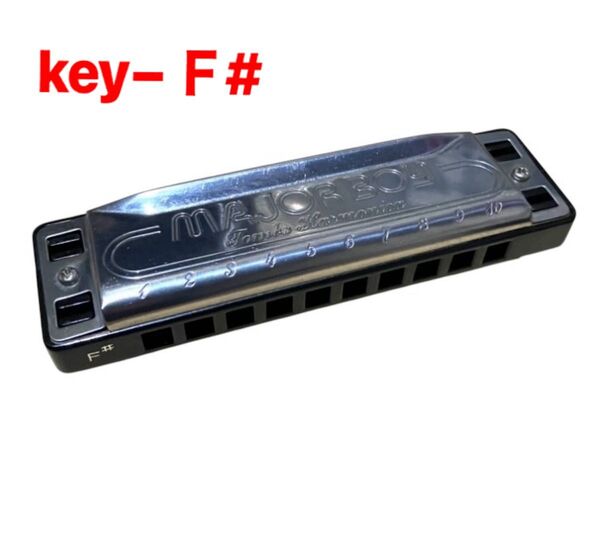 TOMBO トンボ / MAJOR BOY 10ホールズハーモニカ ブルースハープ key F# 傷や汚れあり