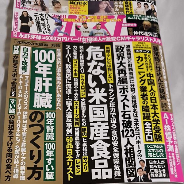 週刊ポスト 2025年5月23日号 小向美奈子 中条あやみ 斎藤恭代 仲代達矢 送料無料