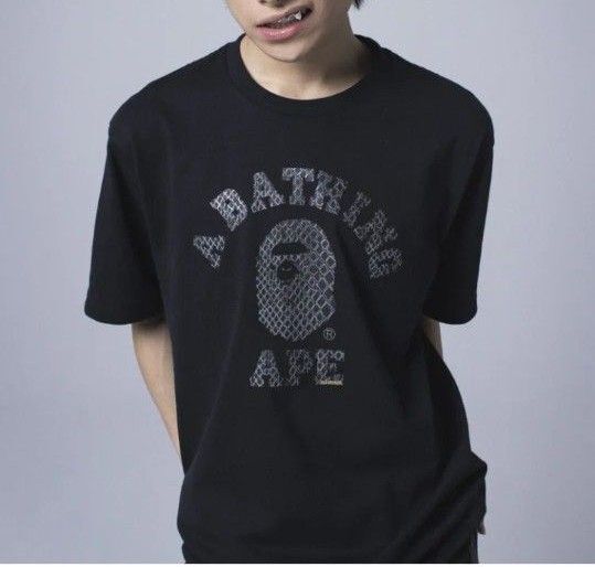 A BATHING APE atmos G-SNK COLLEGE TEE