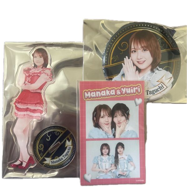 AKB48 2025春コン 卒コン 田口愛佳 アクスタ 缶バッジ 特典ステッカー