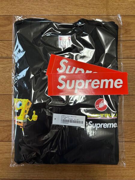 未開封 Supreme SpongeBob Castelli Racing L/S Tee Black Mサイズ スポンジボブ