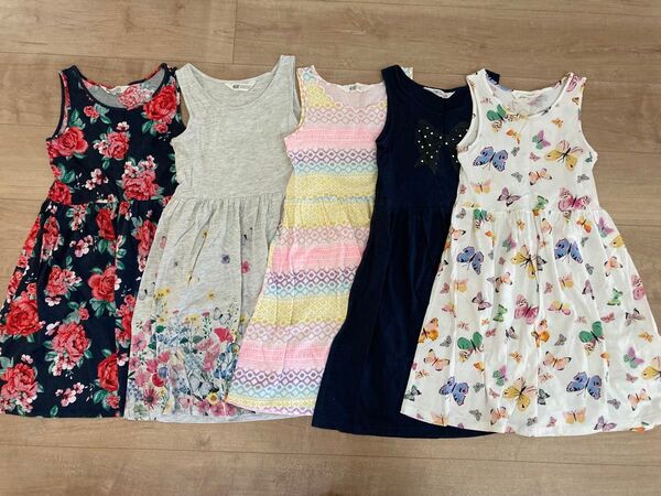 130 H&M ノースリーブワンピース 5着セット