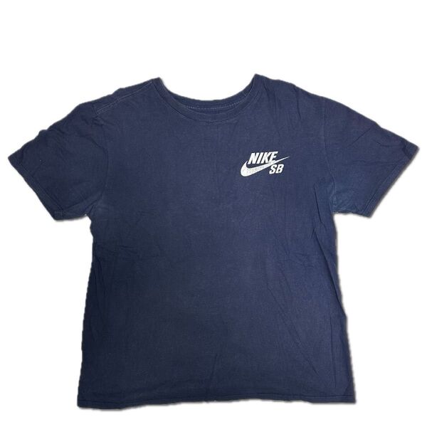 【Used】Nike ナイキ SB クルーネックTシャツ L 紺 ネイビー 古着