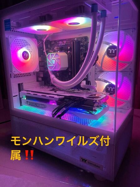 ryzen7 7700 rx7800xt ホワイトゲーミングPC office2024・モンハンワイルズ付き