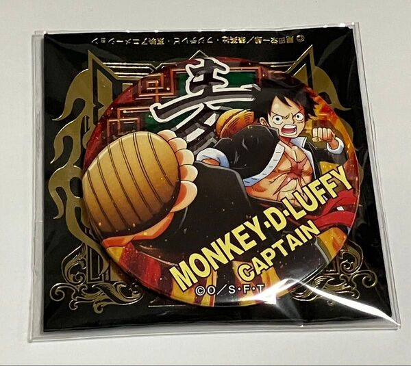 未使用/麦わらストア ジャンプショップ ワンピース 輩 缶バッジ ルフィ