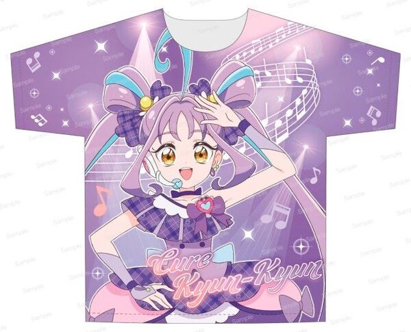 キミとアイドルプリキュア♪ フルグラフィックTシャツvol.1『キュアキュンキュン/紫雨こころ』